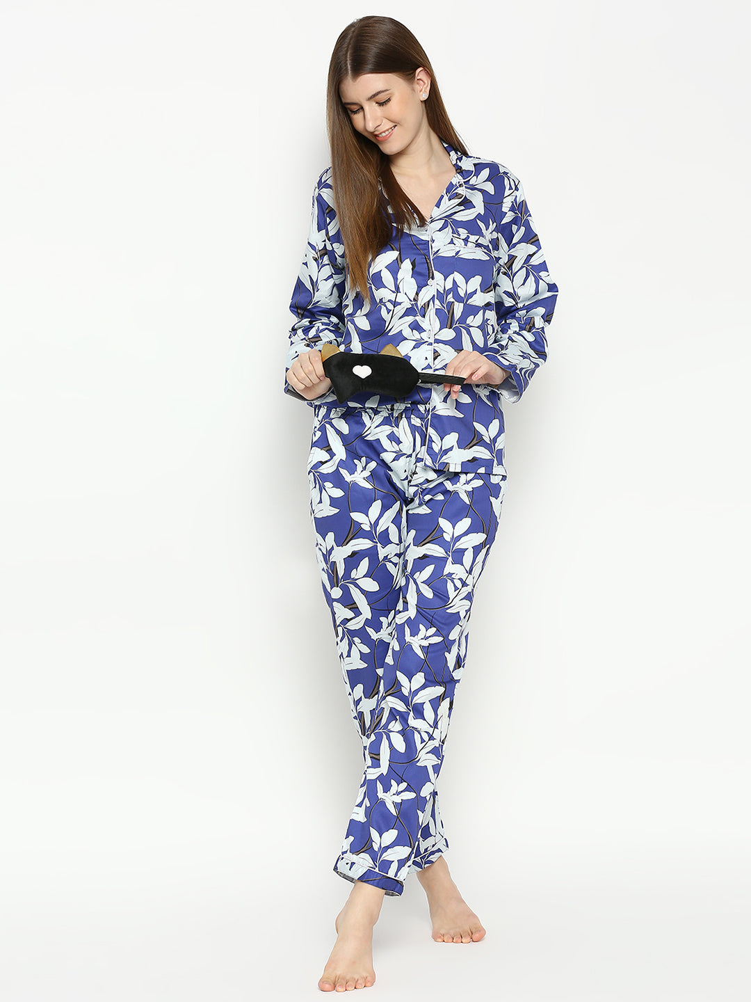 Purple Blush Button Down Pj Set - Pure Cotton Pj Set with Notched Collar