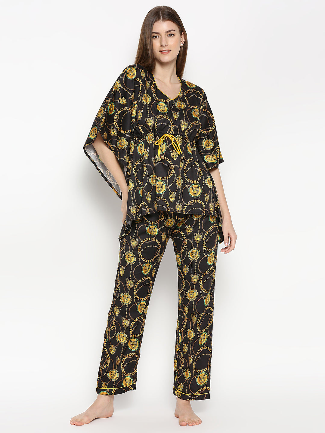 Black Panther Kaftan Pj Set - Pure Cotton Pj Set in Kaftan Style