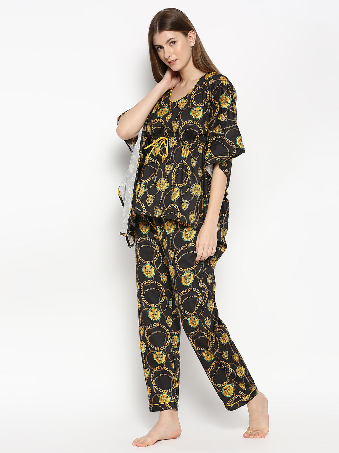 Black Panther Kaftan Pj Set - Pure Cotton Pj Set in Kaftan Style