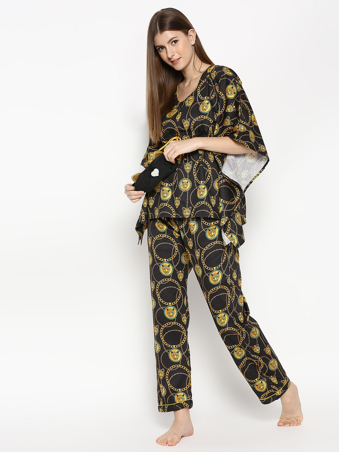 Black Panther Kaftan Pj Set - Pure Cotton Pj Set in Kaftan Style